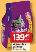 Whiskas Dry Cat Food-4kg Each