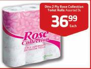 Dinu 2 Ply Rose Collection Toilet Rolls-9's Each