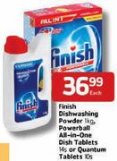 Finish Dishwashing Powder 1kg, Powerball All-in-One Dish Tablets 14's or Quantum Tablets 10's-Each
