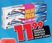 Aquafresh Toothpaste Value Pack-2 x 100ml