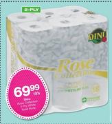 Dinu Rose Collection 2-Ply White Toilet Rolls-18's