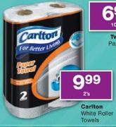 Carlton White Roller Towels-2's