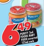 Purity 2nd Foods Baby-Food Assorted-125ml Each