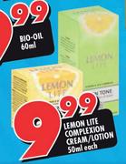 Lemon-Lite Complexion Cream/Lotion-50ml Each