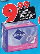 Lifestyle Cotton Feel Sanitary Pads Assorted-10's