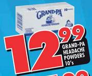 Grand-Pa Headache Powders-10's