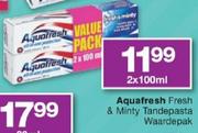 Aquafresh Fresh & Minty Tandepasta Waardepak-2x100ml