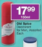 Old Spice Deodorant For Men Assorted-150ml
