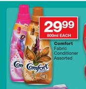 Comfort Fabric Conditioner Assorted-800Ml Each