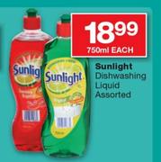 Sunlight Dishwashing Liquid Assorted-750Ml Each