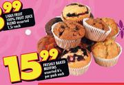 Freshly Baked Muffins Assorted Per Pack-6's Each