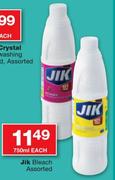 Jik Bleach Assorted-750Ml Each