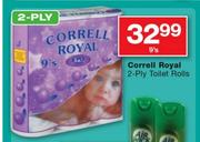 Correll Royal 2-Ply Toilet Rolls-9's