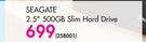Seagate 2.5" 500GB Slim Hard Drive
