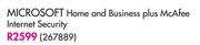 Microsoft Home And Business Plus McAfee Internet Security
