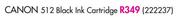 Canon 512 Black Ink Cartridge