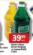 Wynn's Cleen Green Original or Lemon Refill-2Ltr Each