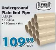 Marley Underground Plain End Pipe(ULE420) Each