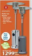 Elements Brushed Steel Patio Gas Heater(GHP01)