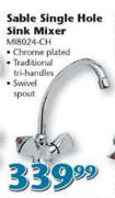 Elements Sable Single Hole Sink Mixer(MI8024-CH)