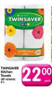 Twinsaver Kitchen Towels-4's Each