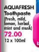 Aquafresh Toothpaste-12x100ml