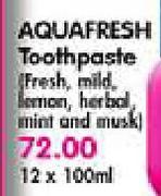 Aquafresh Toothpaste-12x100ml