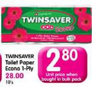 Twinsaver Toilet Paper Econo 1-Ply-Each