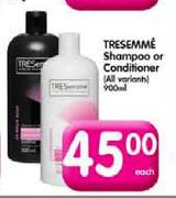 Tresemme Shampoo Or Conditioner-900ml Each