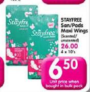 Stayfree San / Pads Maxi Wings (Scented / Unscented)-10's