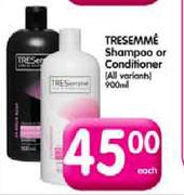 Tresemme Shampoo Or Conditioner (All Variants)-900ml Each