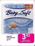 Silky Soft Babysoft 2-Ply Toilet Rolls-Each