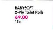 Silky Soft Babysoft 2-Ply Toilet Rolls-18's