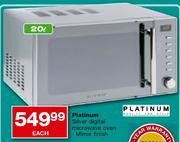 Platinum Silver Mirror Finish Digital Microwave Oven-20Ltr