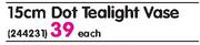 15Cm Dot Tealight Vase-Each