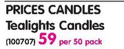 Prices Candles Tealights Candles-Per 50 Pack