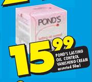 Pond's Lasting Oil Control Vanishing Cream Assorted-50ml