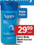 Sanex Body Wash-500Ml Each