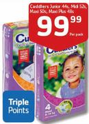 Cuddlers Junior 44s, Midi 52s, Maxi 50s, Maxi+ 48s-Per Pack