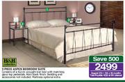 H&H Collection 3 Piece Aspen Bedroom Suite 