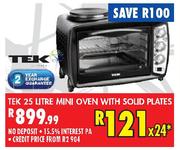 Tek 25 Litre Mini Oven With Solid Plates-Each
