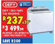Defy 13kg Twin Tub Washing-Each