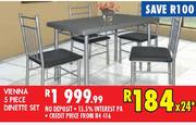 Vienna 5 Piece Dinette Set-Each