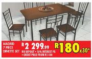 Madrid 7 Piece Dinette Set-Each