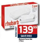 Rhubarb Serve Set - 3 Piece