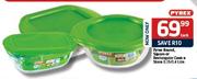 Pyrex Round/Square/Rectangular Cook n Store 0.35/0.4L Each