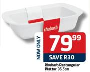Rhubarb Rectangular Platter - 36.5cm