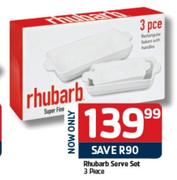 Rhubarb Serve Set - 3 Piece