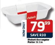 Rhubarb Rectangular Platter-36.5cm