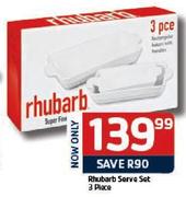 Rhubarb Serve Set-3 Piece